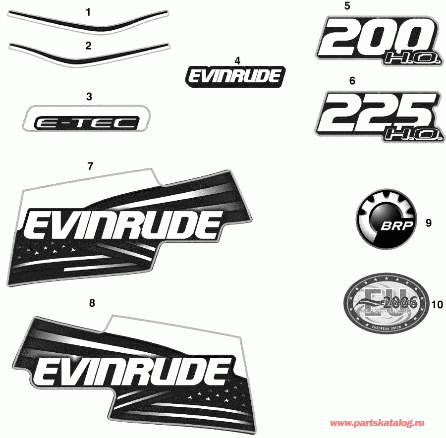  Evinrude E225DHLSCF  - cals / cals