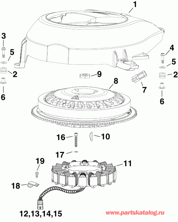 ��������� ����� ������� E225DHXSCG  - ywheel & Stator - ywheel & ������