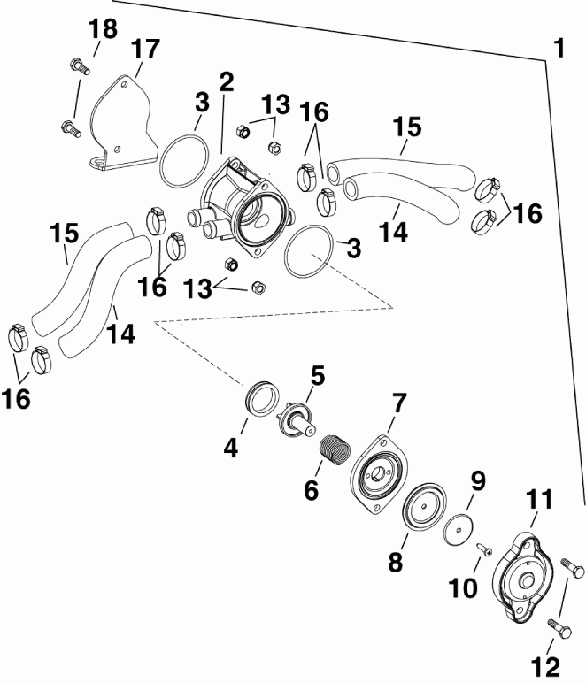 ��������� Evinrude E225DHXSCH  - ter Pressure Relief ������