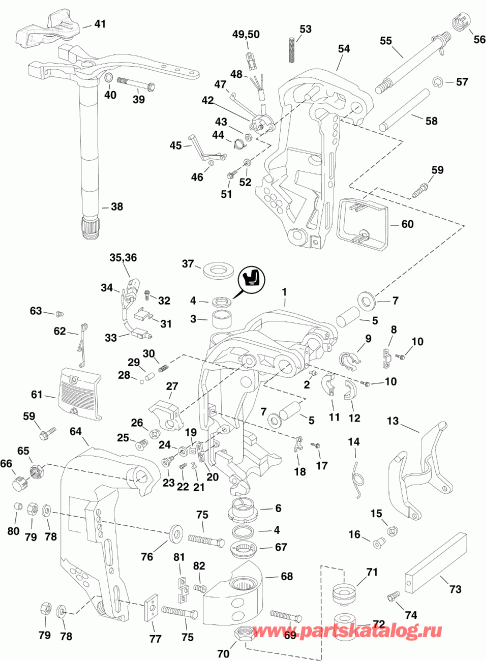 ����� EVINRUDE E250DPXSCM  - ivel Bracket / ivel ���������
