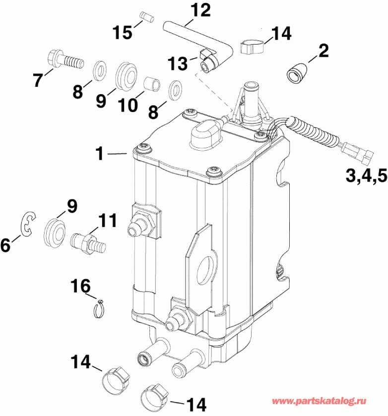 ��������� �������� ����� EVINRUDE E250DPZSCH  - el ����� & �������������� / el Pump & Vapor Separator