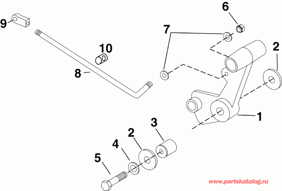 ��������� ����� Evinrude E40DRLSCB  - ift Lever - ift �����