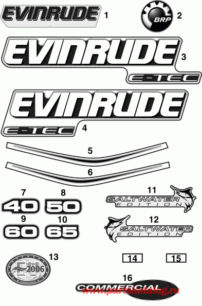  EVINRUDE E40DTLSCS  - cals / cals