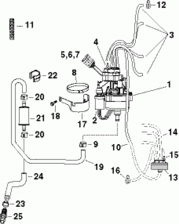��������� ��������� Evinrude E115DBXSEF  - l Pump