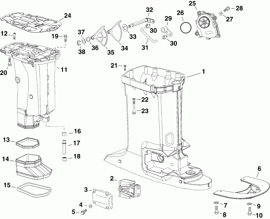 ����� Evinrude E115DCXSEF  - haust Housing - haust ������