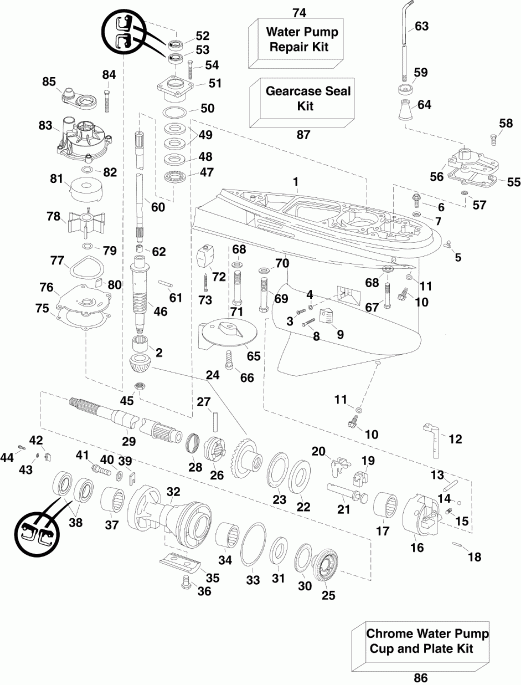 ��������� ����� EVINRUDE E130DPXSES  - arcase / arcase