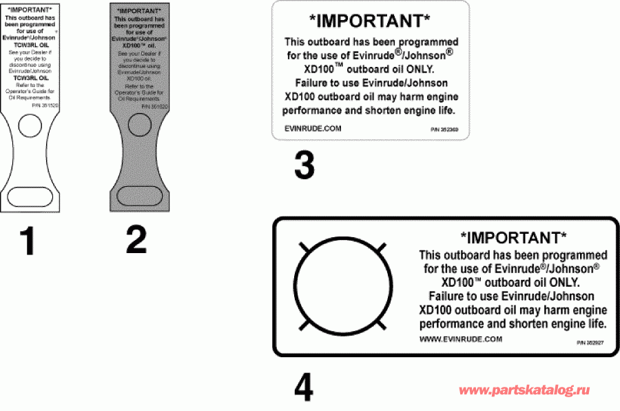 ����� Evinrude E150HSLSEC  - l Tags & �������� - l Tags & Labels