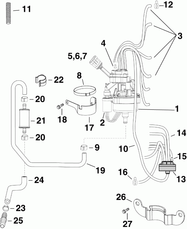 ��������� ��������� EVINRUDE E200DPLSEM  - l Pump