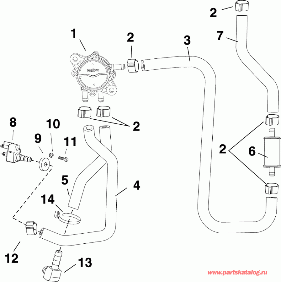 �������� ����� Evinrude E30DPLSES  - el Lift ����� - el Lift Pump