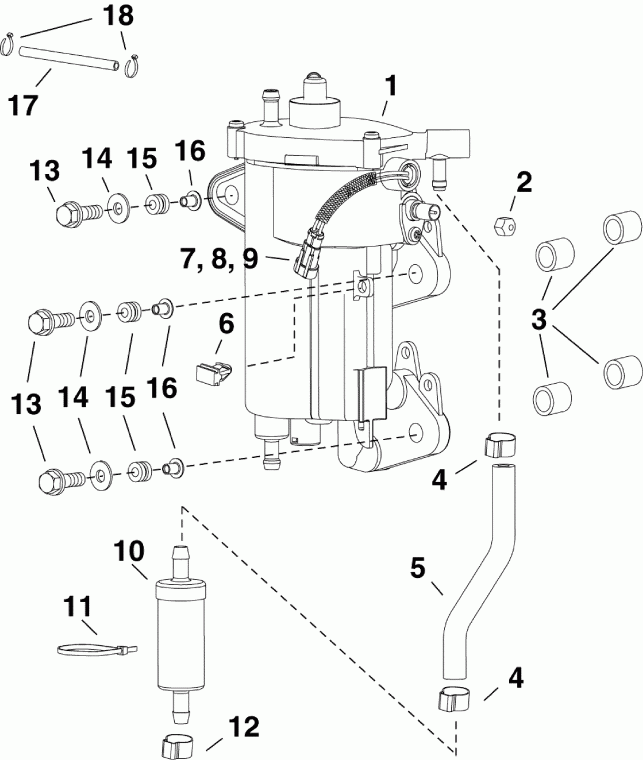 ����� Evinrude E30DTELSES  - el Pump & Vapor Separator
