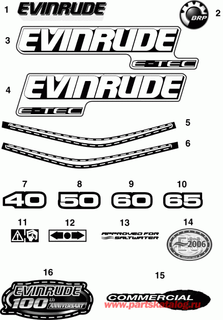  EVINRUDE E40DPLSEE  - cals - cals