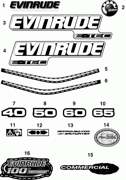   EVINRUDE E60DPLSEE  - cals