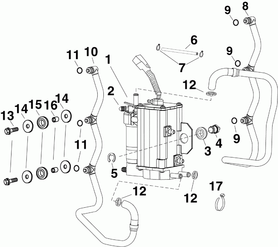 �������� ����� EVINRUDE E90DMXSES  - el Pump & Vapor Separator / el ����� & ��������������