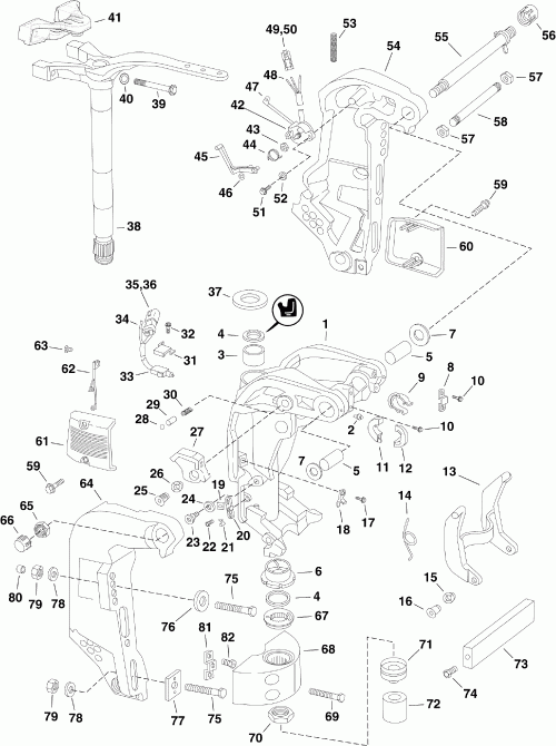    EVINRUDE DE250CXISS  - ivel Bracket