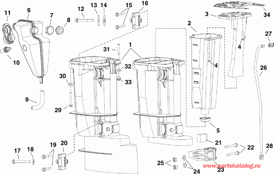 �������� ����� EVINRUDE E15DHTLISS  - haust ������