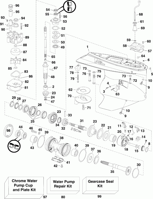 ��������� ����� EVINRUDE E200DCXISB  - arcase / arcase