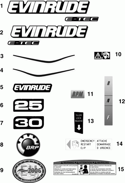  EVINRUDE E30DELISC  - cals / cals