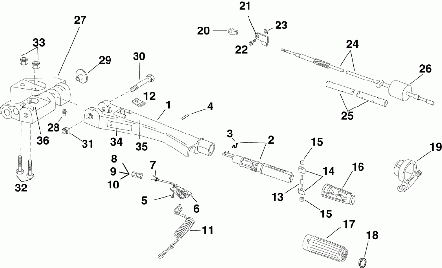 ��������� �������� ����� EVINRUDE E40DRLISD  - ller ����� / ller Arm