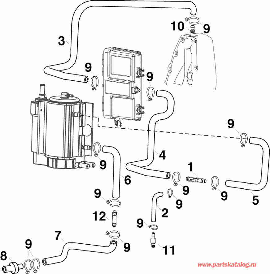 �������� ��������� ����� EVINRUDE E55MRLISA  - oling �����s / oling Hoses