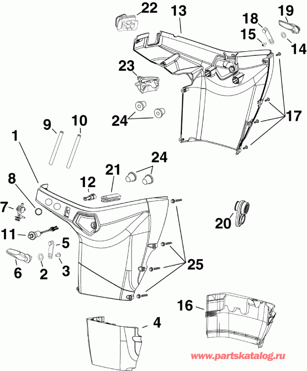 ����� EVINRUDE E55MRLISA  - wer ������ ��������� (�����) - wer Engine Cover