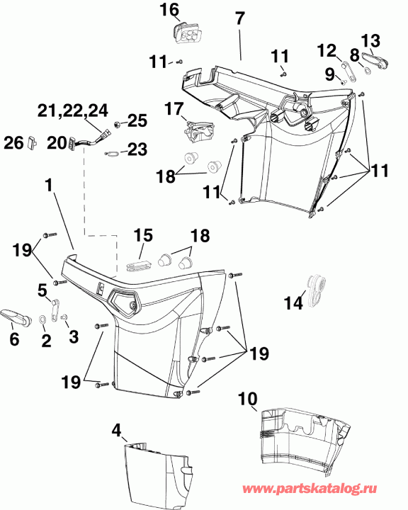 ��������� ��������� Evinrude E65WDRLISR  - wer Engine Cover / wer ������ ��������� (�����)