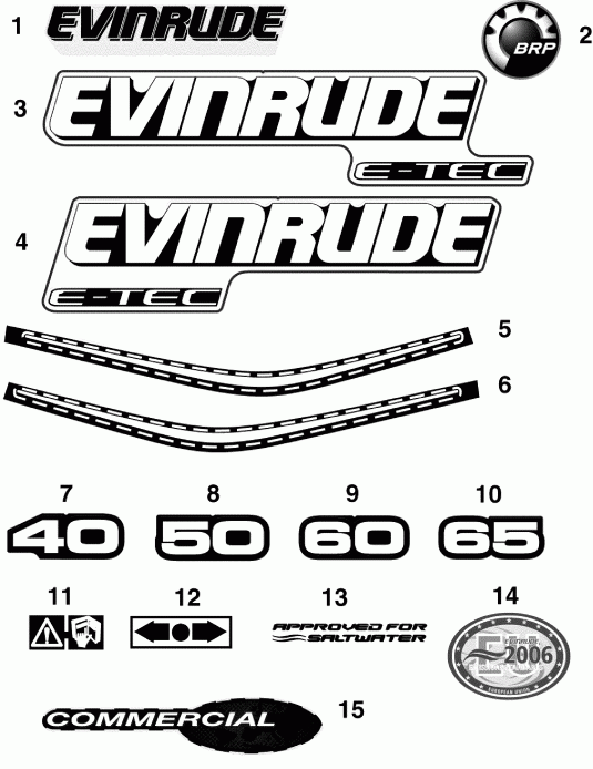   EVINRUDE E65WDRYISR  - cals / cals
