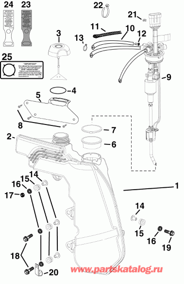 ����� EVINRUDE E75DSLISR  - l Tank & ����� / l Tank & Pump
