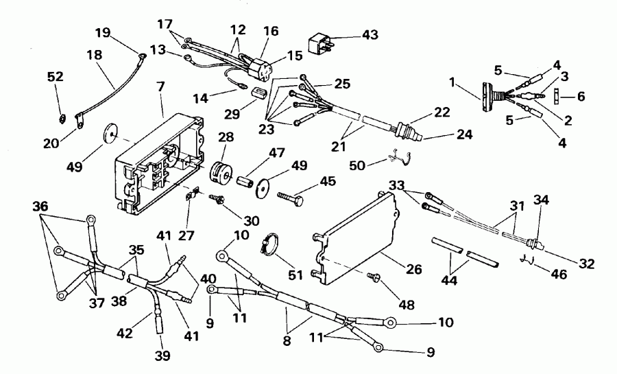 �������� ����� ������� E100WTXEOC 1995  - wer Trim / tilt ��������� / wer Trim/tilt Electrical