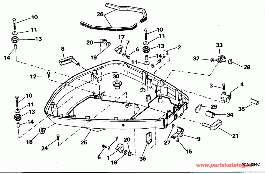 ��������� �������� ����� EVINRUDE E112TSLEOC 1995  - wer Engine Cover