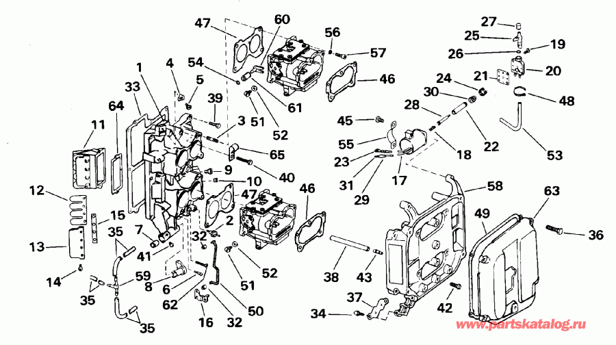 �������� ��������� ����� Evinrude E112TSXEOC 1995  - take Manifold / take ���������