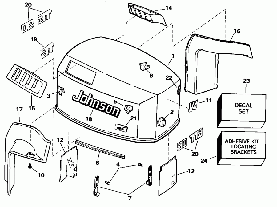 ��������� �������� ����� EVINRUDE E115GLEOC 1995  - Johnson