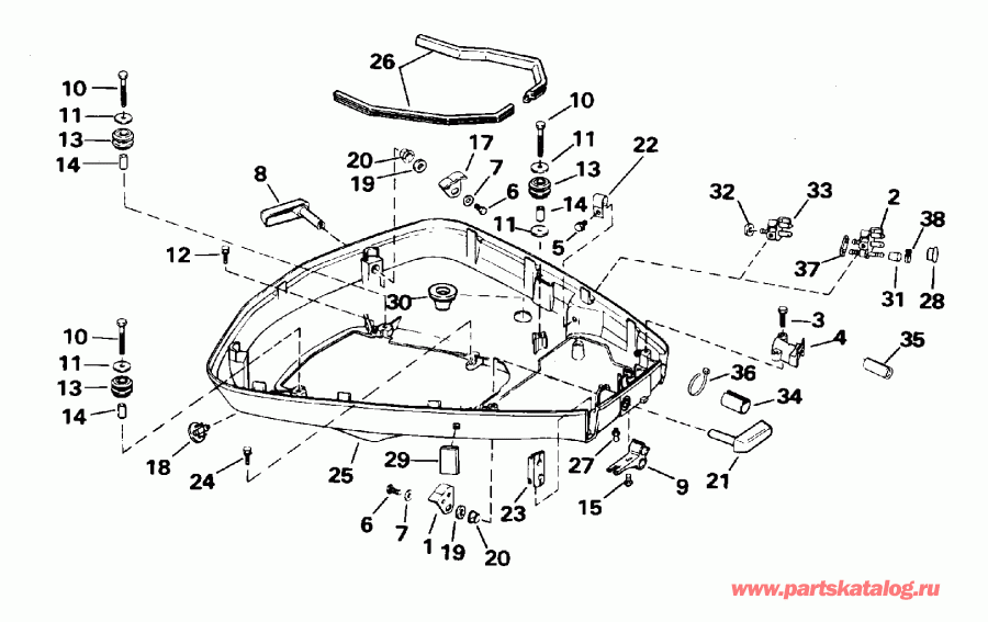  Evinrude E115MLEOR 1995  - wer Engine Cover