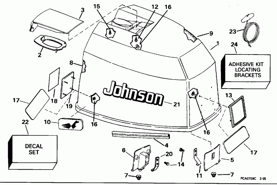 �������� ����� Evinrude E115TXAOR 1995  - Johnson / Johnson