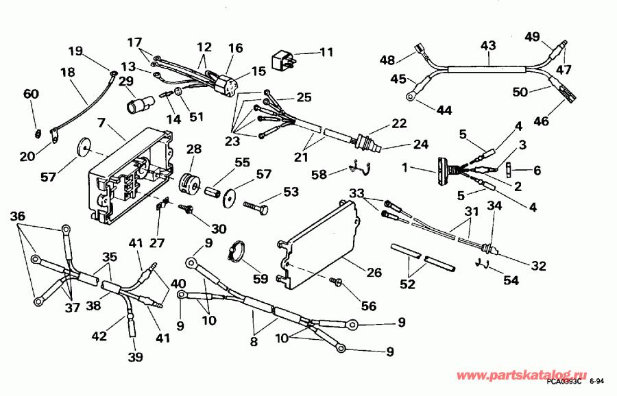 �������� ��������� ����� Evinrude E115TXAOR 1995  - wer Trim/tilt Electrical - wer Trim / tilt ���������