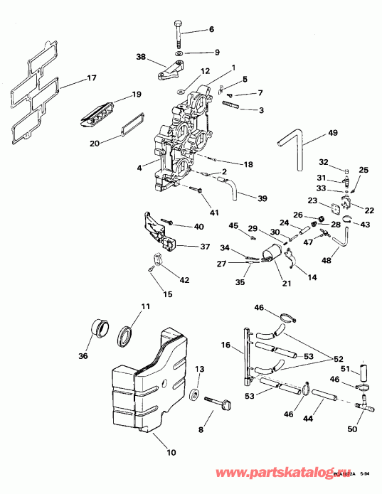 ��������� ��������� EVINRUDE E125WTPLE 1995  - take Manifold