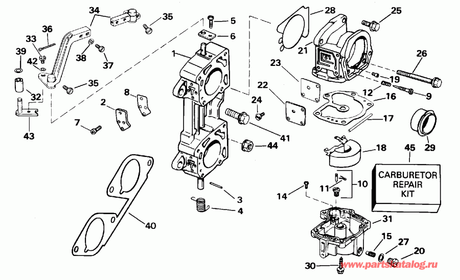 ��������� �������� ����� EVINRUDE E130CXAOR 1995  - 