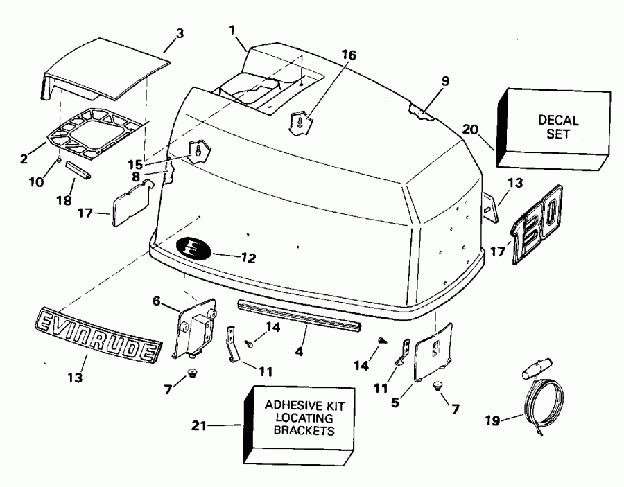 �������� ��������� ����� EVINRUDE E130CXAOR 1995  - Evinrude / Evinrude