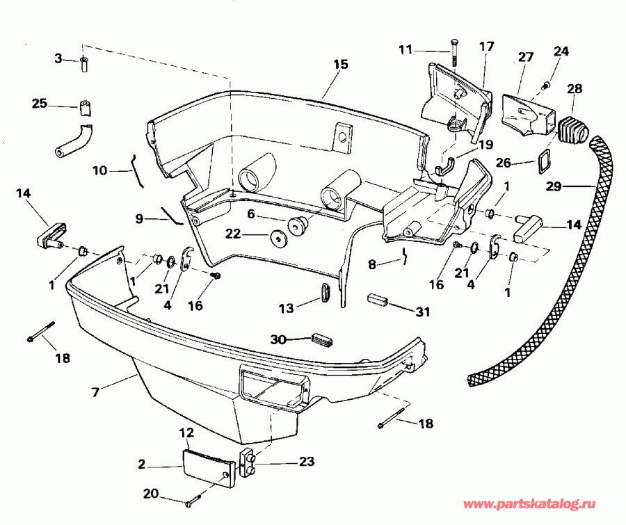  ������� E150EXEOM 1995  - wer Engine Cover / wer ������ ��������� (�����)