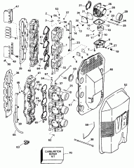 ���������� � �������� ��������� - 175 H.p. (Carburetor And Intake Manifold - 175 H.p.)