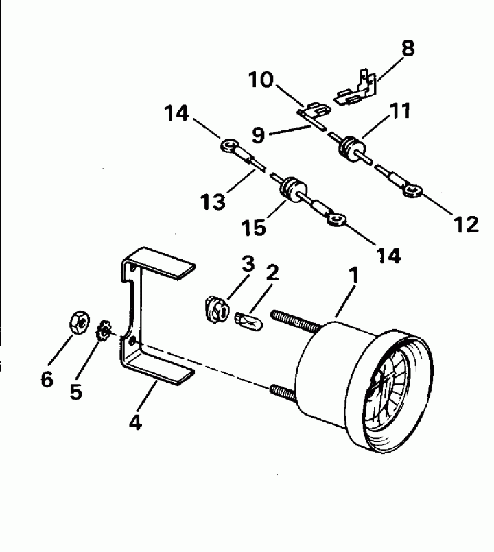 ��������� ��������� Evinrude E150WTLEOR 1995  - im / tilt Gauge Kit