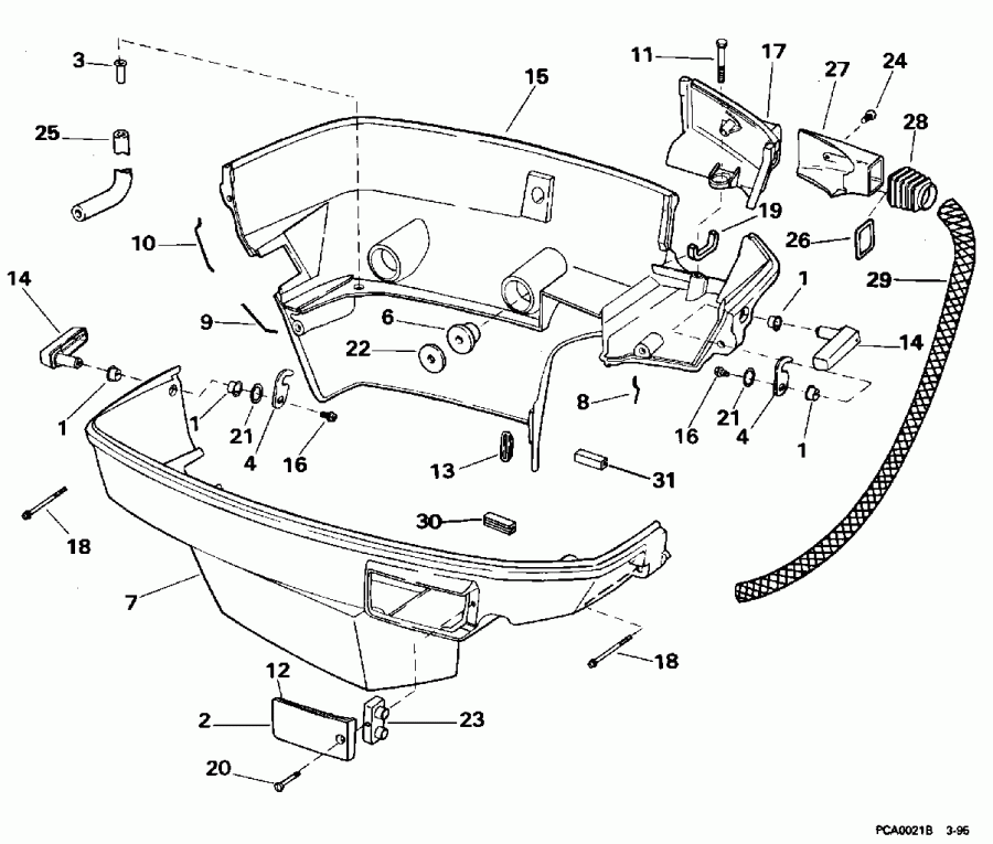 �������� ����� ������� E150WTXEOR 1995  - wer Engine Cover / wer ������ ��������� (�����)