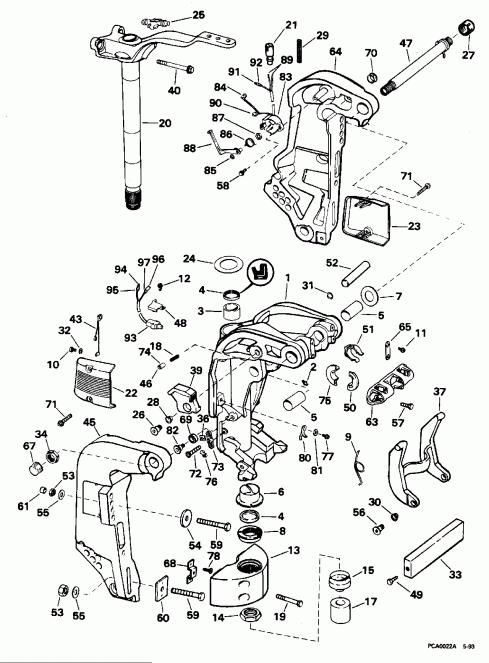  EVINRUDE E150WTXEOR 1995  - dsection - dsection