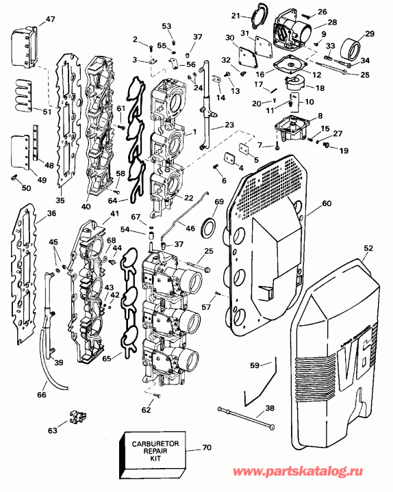 ��������� ��������� EVINRUDE E175NXEOM 1995  - 175 H.p.