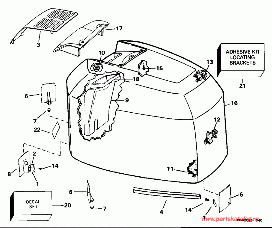 ��������� ������� E200CZEOC 1995  - Johnson - 200tx, 200sl, 200cx, 225 / Johnson - 200tx, 200sl, 200cx, 225