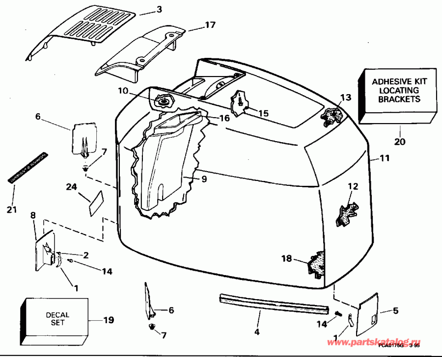 ��������� Evinrude E225CXEOB 1995  - Evinrude - 200tx, 200sl, 200cx, 225 - Evinrude - 200tx, 200sl, 200cx, 225