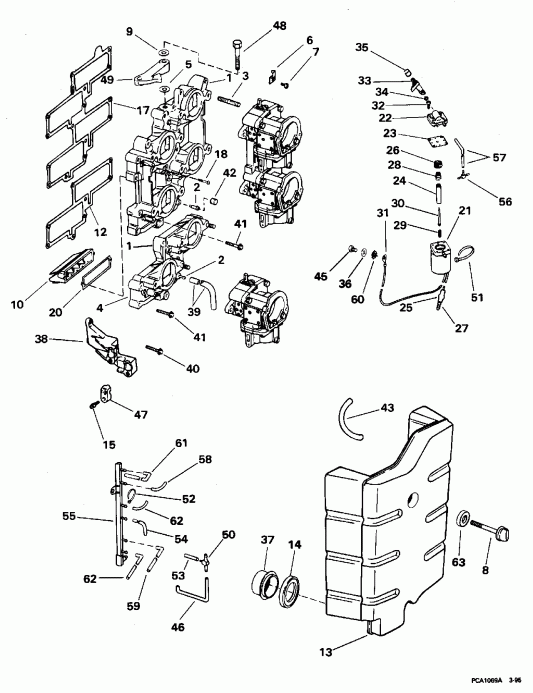 �������� ��������� ����� Evinrude E225CXEOB 1995  - take Manifold - take ���������