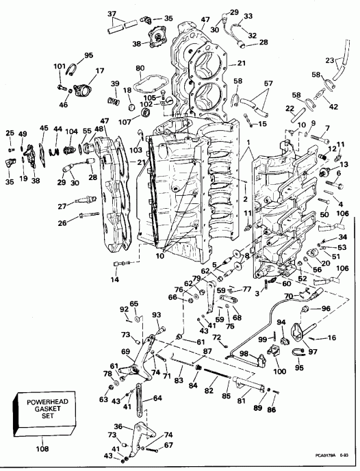 ��������� ����� ������� E225CZEOB 1995  - linder & ������ ��������� / linder & Crankcase