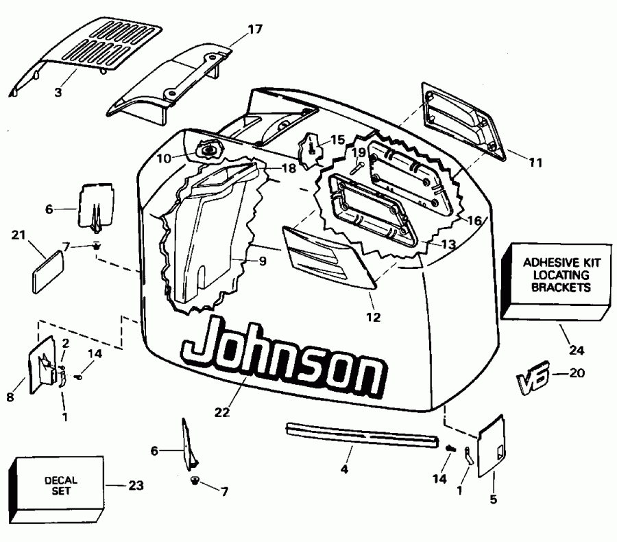  Evinrude E225PXEOB 1995  - Johnson - 200stl, 225stl - Johnson - 200stl, 225stl