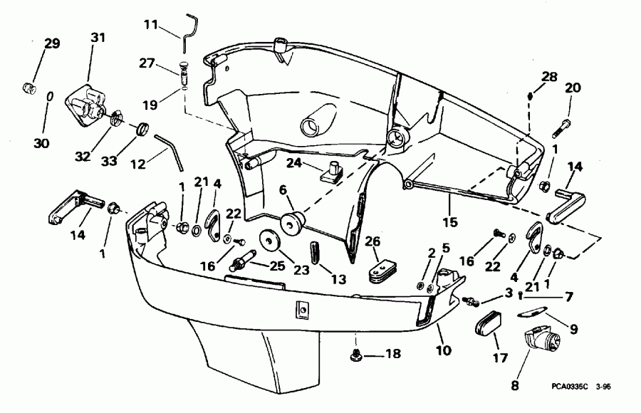 �������� ��������� ����� ������� E225PXEOB 1995  - wer Engine Cover / wer ������ ��������� (�����)