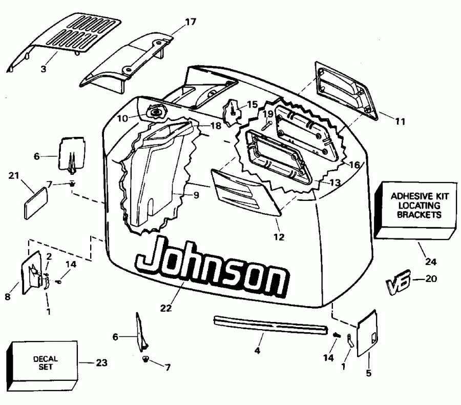 ��������� ��������� EVINRUDE E225TZEOB 1995  - Johnson - 200stl, 225stl